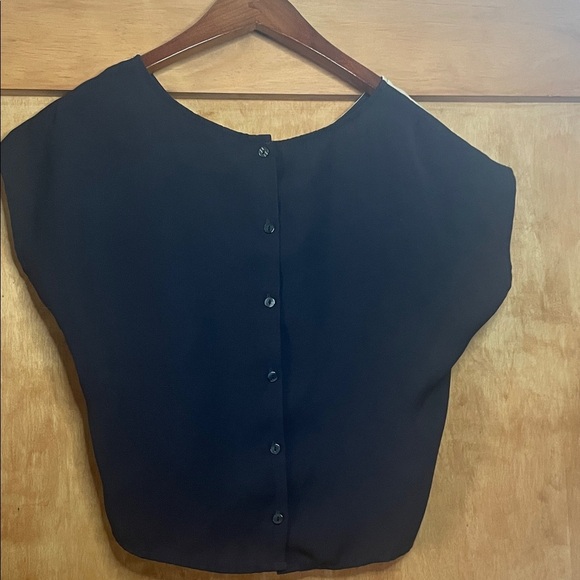 H&M Cream and Black Swan Print Blouse - Picture 4 of 8